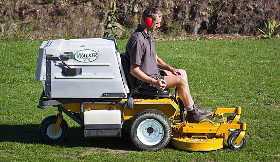 John mowing, keeping a lawn looking its best